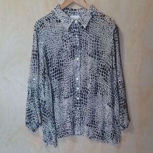 Soft Surroundings 100% Silk Button Down Top